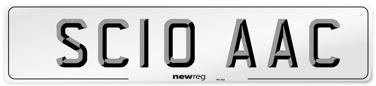 SC10 AAC Number Plate from New Reg